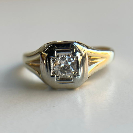 .25 ct 14k Two Tone Diamond Ring