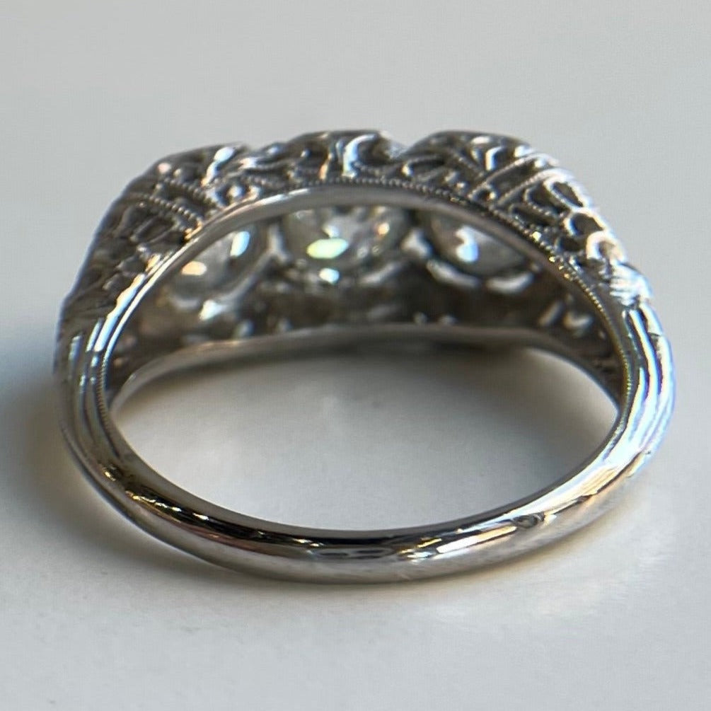 1.10 ct Three Stone Engagement Ring