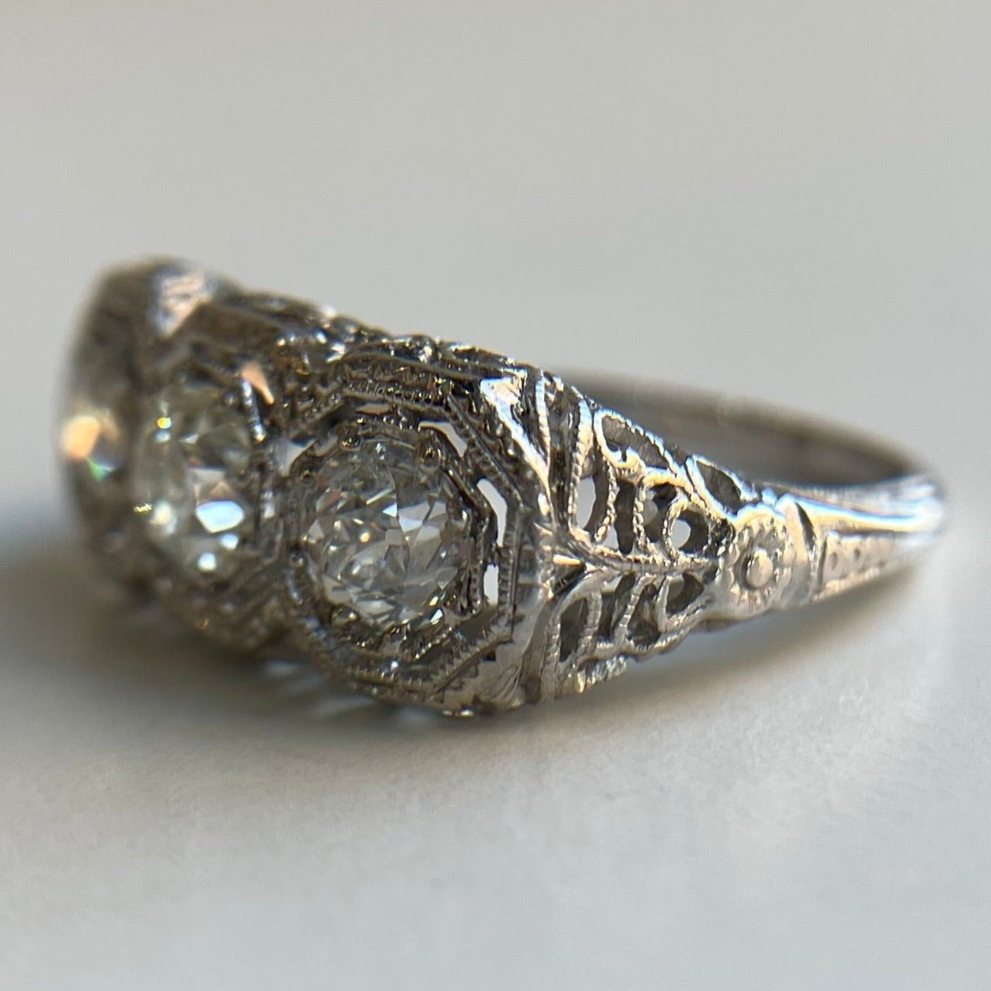1.10 ct Three Stone Engagement Ring