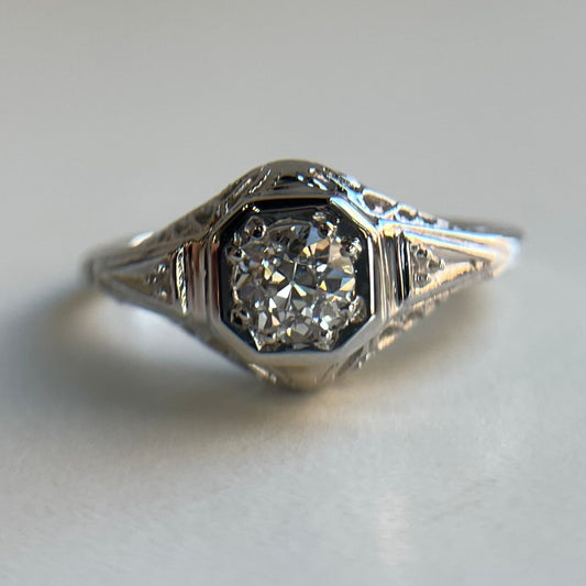 .45 ct Vintage Engagement Ring
