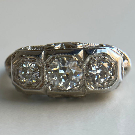 .85 ct Three Stone Diamond Ring